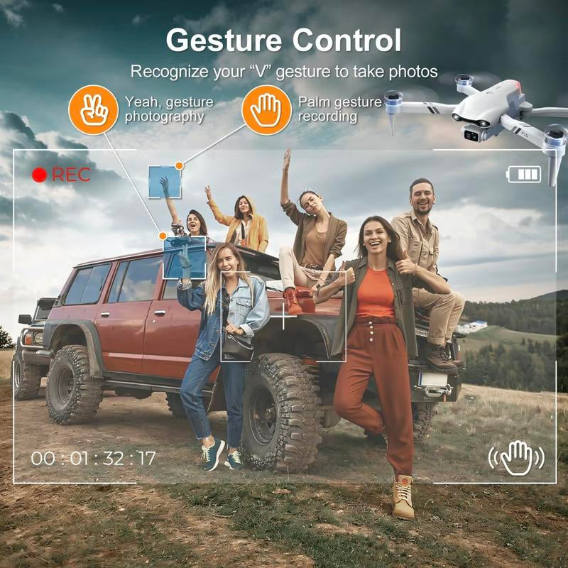 F10 Foldable Drone with Camera for Beginners and Kids, HD FPV Drones for Adults, One Key Take Off/Land, Altitude Hold, RC Quadcopter Toys Gifts - Record Live HD Video with 120℃ Vision
