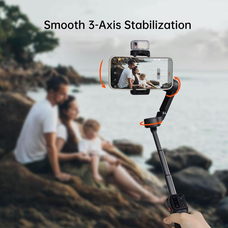 Hohem Isteady V3 New Gimbal Stabilizer for Smartiphone, 3-Axis Phone Gimbal, Magnetic AI Tracker, Built-In Extendable Rod & Tripod, Detachable Remote Control,Selfiestick,Autotracking Tripod,Phone Accessories,Cellphone Smartphone for Travel, Vlog, Tiktok