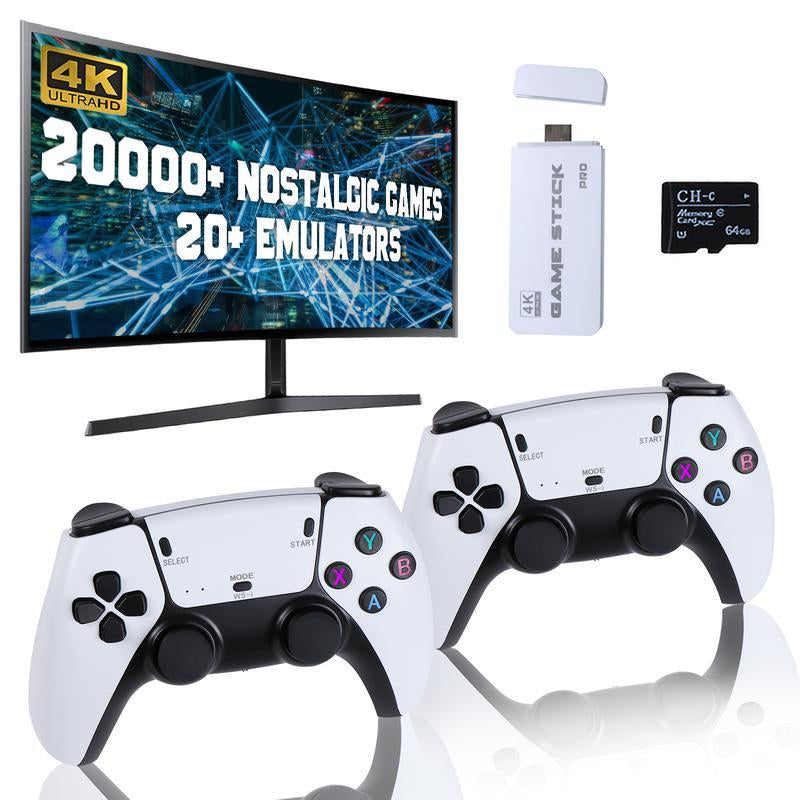 Less Retro Game Console 4K HDMI Output Plug and Play Built-In More than 20,000 Games Gift for Him Wireless Retro Game Console