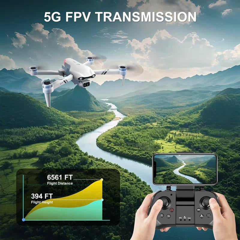 F10 Foldable Drone with Camera for Beginners and Kids, HD FPV Drones for Adults, One Key Take Off/Land, Altitude Hold, RC Quadcopter Toys Gifts - Record Live HD Video with 120℃ Vision