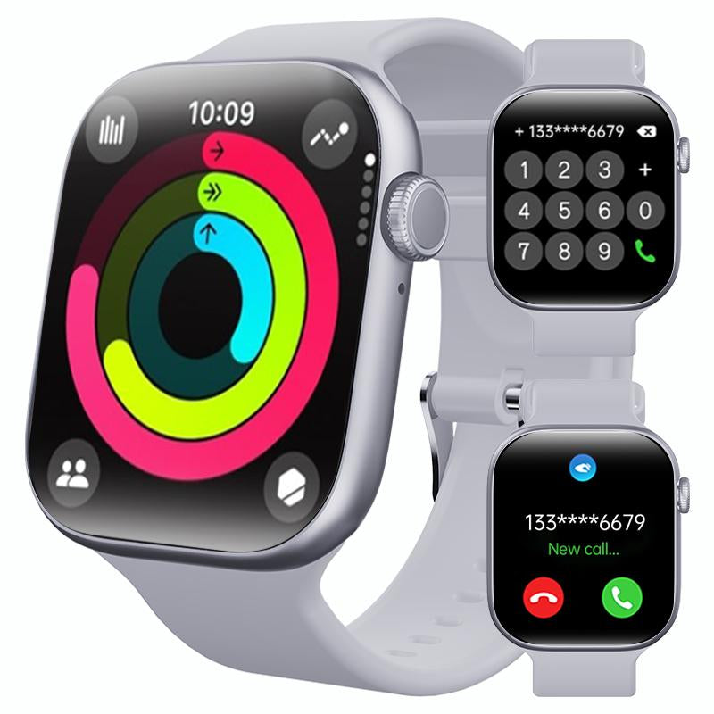 2.04" Fashion Touch Screen Smart Watch with Answer/Make Calls/Message Reminder, Multifunctional Fitness Watch with 100+ Sports Modes, DIY Watch Dials, Smart Watches for Iphone/Andriod, Activity Tracker for Men Women