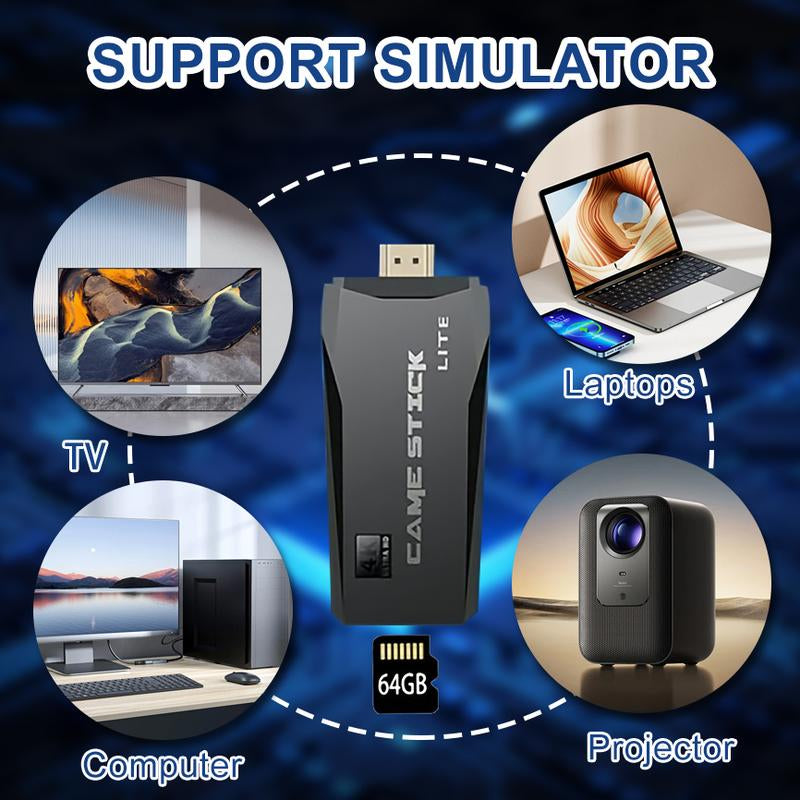 Less Retro Game Console 4K HDMI Output Plug and Play Built-In More than 20,000 Games Gift for Him Wireless Retro Game Console
