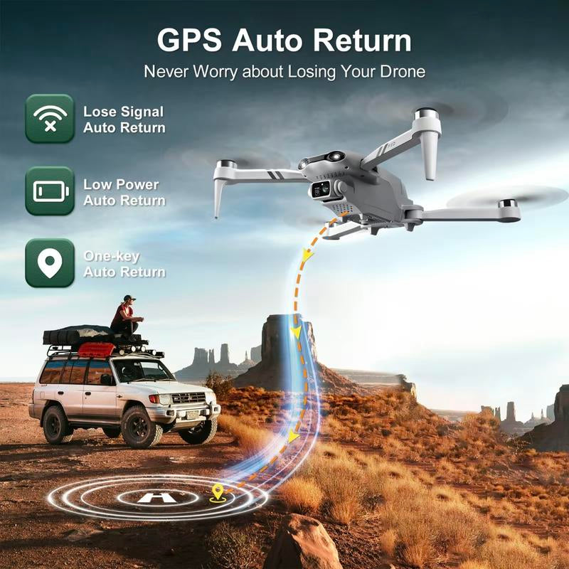 F10 Foldable Drone with Camera for Beginners and Kids, HD FPV Drones for Adults, One Key Take Off/Land, Altitude Hold, RC Quadcopter Toys Gifts - Record Live HD Video with 120℃ Vision