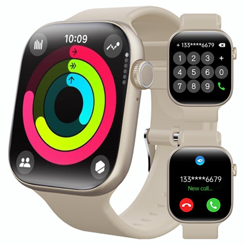 2.04" Fashion Touch Screen Smart Watch with Answer/Make Calls/Message Reminder, Multifunctional Fitness Watch with 100+ Sports Modes, DIY Watch Dials, Smart Watches for Iphone/Andriod, Activity Tracker for Men Women