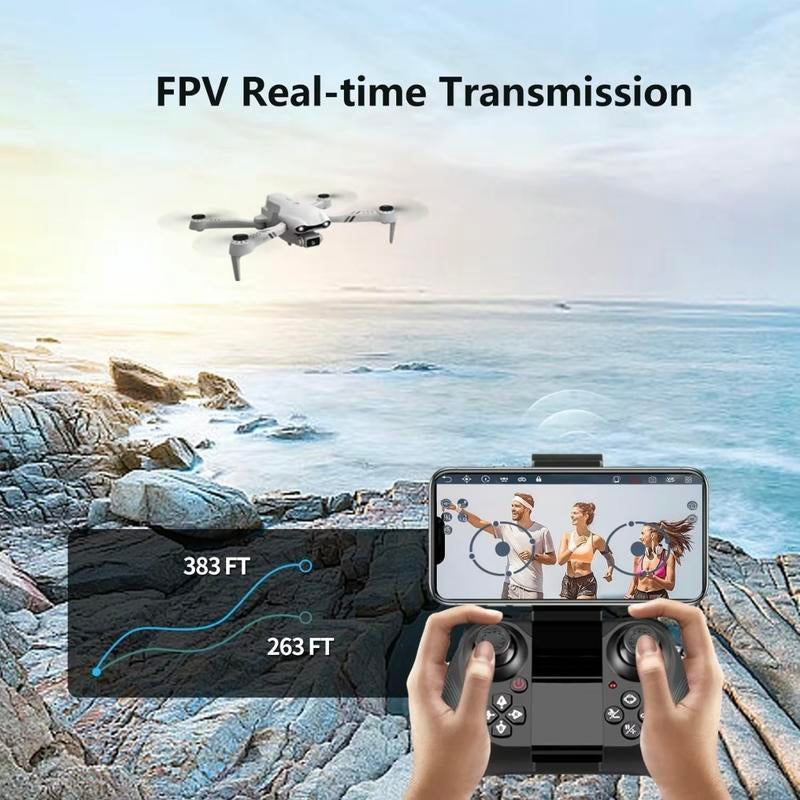 F10 Foldable Drone with Camera for Beginners and Kids, HD FPV Drones for Adults, One Key Take Off/Land, Altitude Hold, RC Quadcopter Toys Gifts - Record Live HD Video with 120℃ Vision